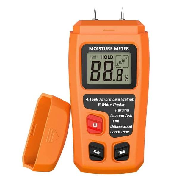 Standard Wood Moisture Meter Hygrometer 2/4 Pin Digital Humidity Tester LCD Display for Trees for Measuring The Percentage of Water in Floor Cordwood 
